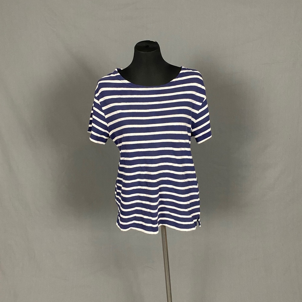 Navy and White Striped Tee